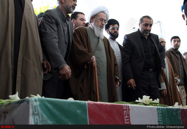 مراسم تشییح پیکر شهدای گمنام در ساری