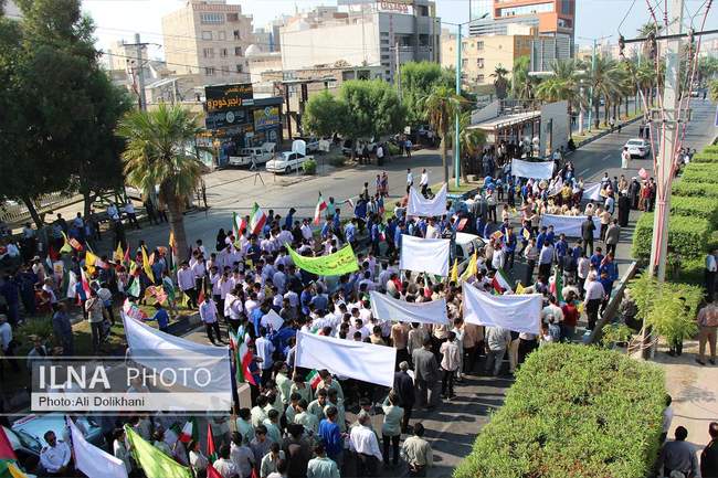 راهپیمایی ۱۳ آبان در بندرعباس
