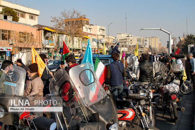 راهپیمایی موتوری مطالبه گران انقلابی