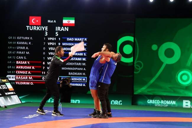 گزارش تصویری دیدار تیم ملی کشتی فرنگی ایران مقابل ترکیه