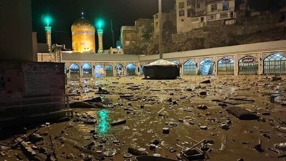 حضور شهردار تهران در مناطق سیل زده امام زاده داوود 