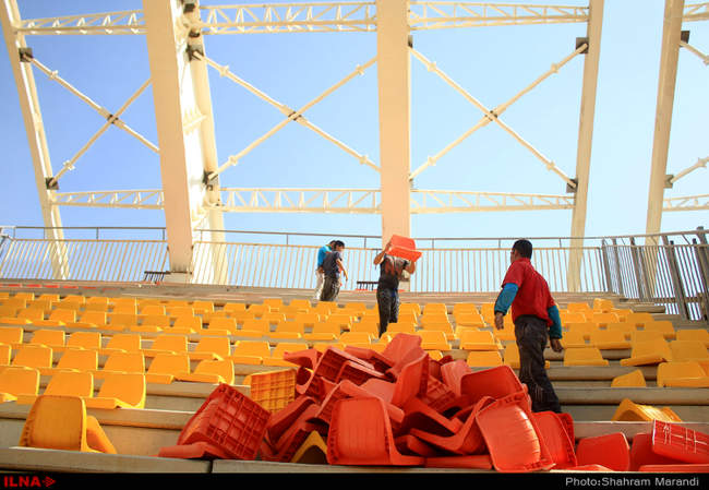 آماده سازی ورزشگاه نقش جهان برای روز افتتاحیه