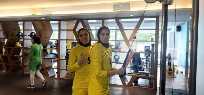 تمرین ریکاوری ملی پوشان فوتسال بانوان در سالن جیم