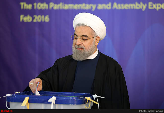 حضور رییس جمهور پای صندوق رای 