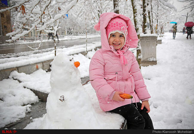 صبح برفی تهران