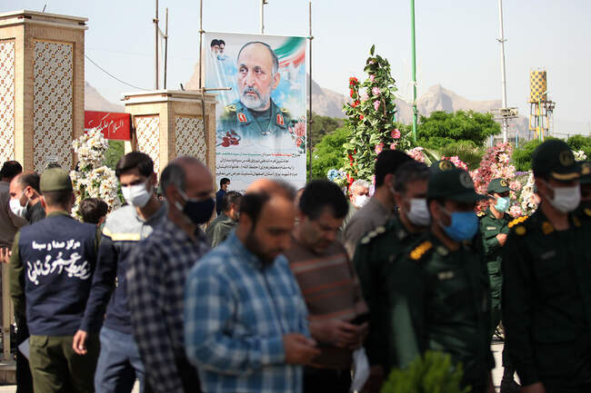 مراسم ترحیم سردار محمد حجازی در گلستان شهدای اصفهان برگزار شد