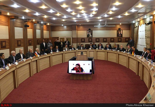 دیدار بیژن نامدار زنگنه وزیر نفت با زیگمار گابریل معاون صدر اعظم و وز