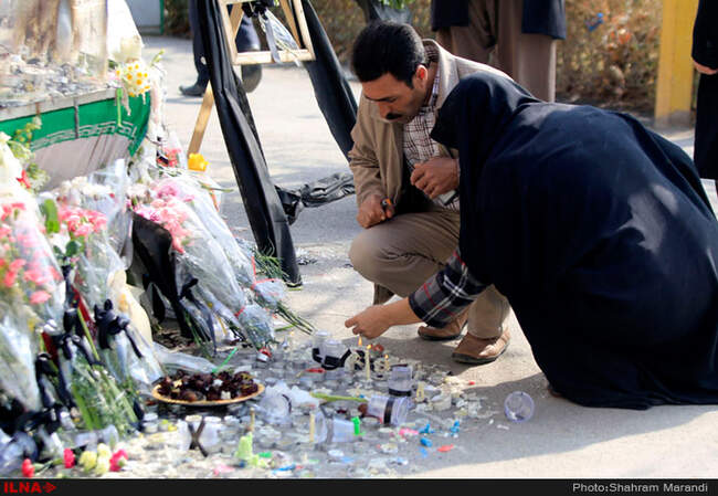 ادای احترام مردم  به جانباختگان حادثه پلاسکو 