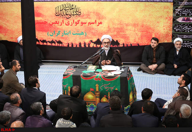 حضور آیت‌الله هاشمی رفسنجانی در مراسم عزاداری هیأت ایثارگران در حسینیه جماران