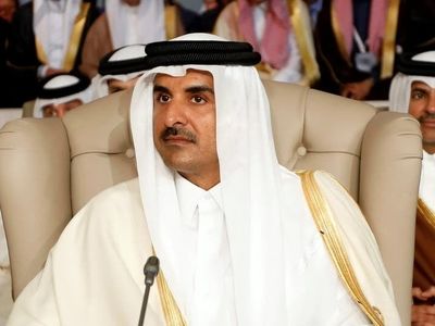 دیدار امیر قطر با فرمانده تروریست‌های سنتکام