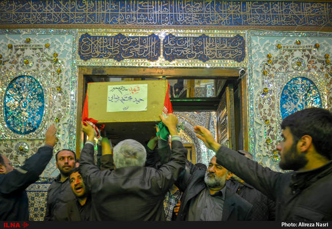 تشییع پیکر پاک شهید مدافع حرم در قزوین