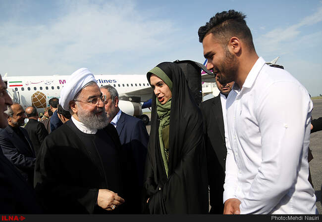 ورود حسن روحانی به گرگان