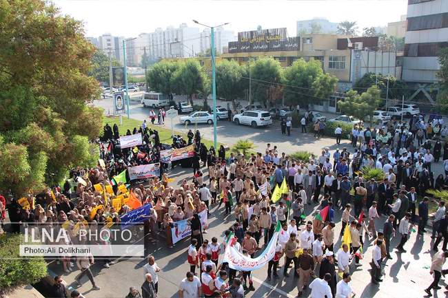 راهپیمایی ۱۳ آبان در بندرعباس