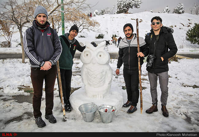 جشنواره ساخت مجسمه های برفی در تهران