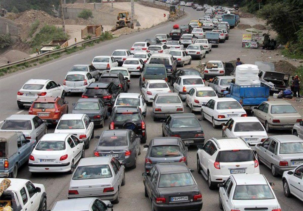 ترافیک پر حجم در محور هراز محدوده پرند 
