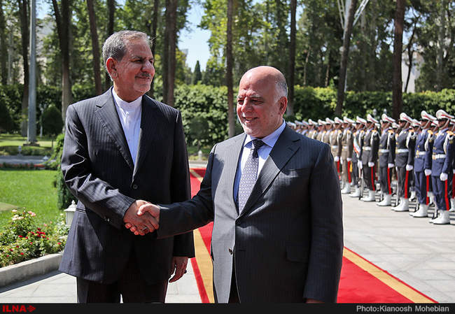 مراسم استقبال رسمی از حیدر العبادی نخست وزیر عراق