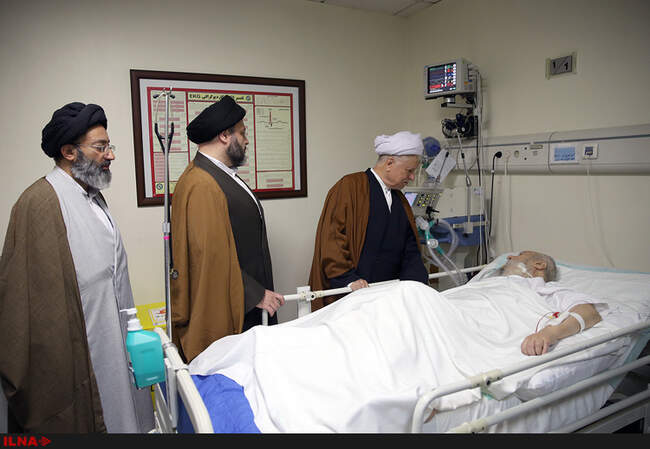 عیادت آیت‌الله هاشمی رفسنجانی از آیت‌الله موسوی اردبیلی