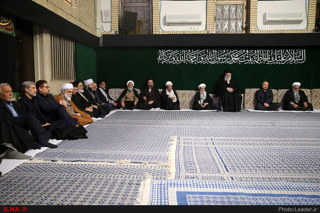 دومین شب از مراسم عزاداری ایام شهادت حضرت فاطمه‌زهرا(س) با حضور رهبر 