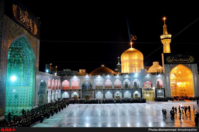 مراسم خطبه خوانی شب شهادت امام رضا (ع) در حرم رضوی