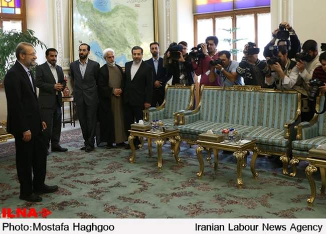 دیدار کاترین اشتون و علی لاریجانی