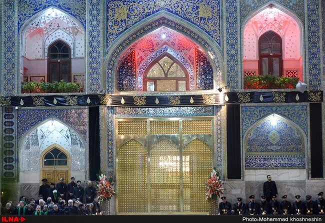 مراسم خطبه خوانی شب شهادت امام رضا (ع) در حرم رضوی