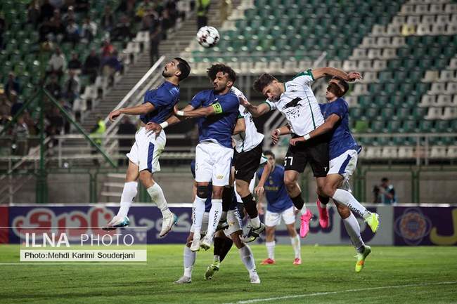 تساوی تیم فوتبال ذوب آهن اصفهان مقابل ملوان انزلی