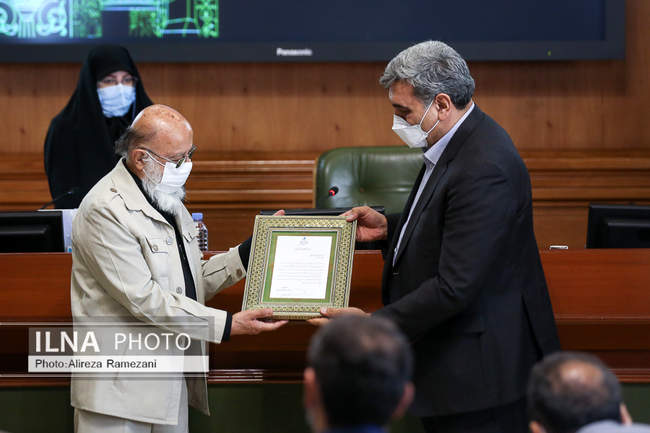 مراسم تودیع پیروز حناچی شهردار سابق تهران 