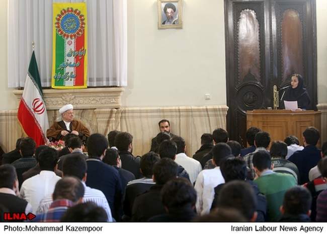 دیدار دانشجویان دانشگاه شهید بهشتی با آیت الله هاشمی