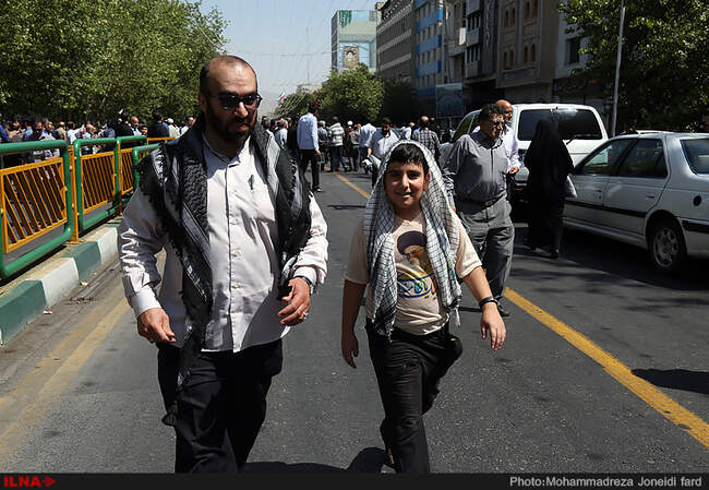 راهپیمایی نمازگزاران در سالگرد شهدای فاجعه منا - تهران 