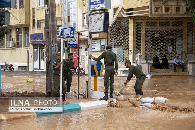 سیل در یزد