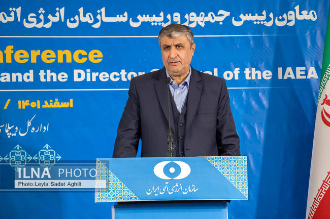 کنفرانس مطبوعاتی رئیس سازمان انرژی اتمی ایران و مدیرکل آژانس بین‌ال