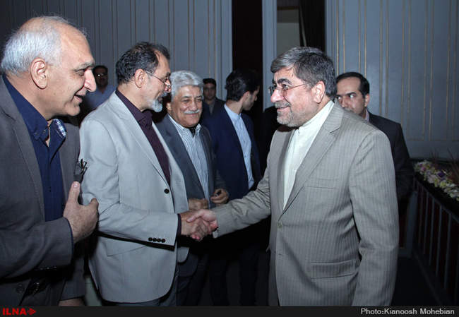 مراسم روزی برای خبرنگار با حضور محمد جواد ظریف و علی جنتی