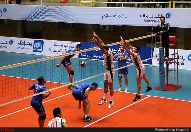 برتری تیم والیبال بانک‌سرمایه مقابل آلومینیوم‌‌المهدی هرمزگان
