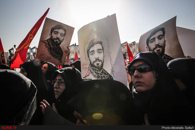 مراسم تشییع پیکر شهید حججی-2