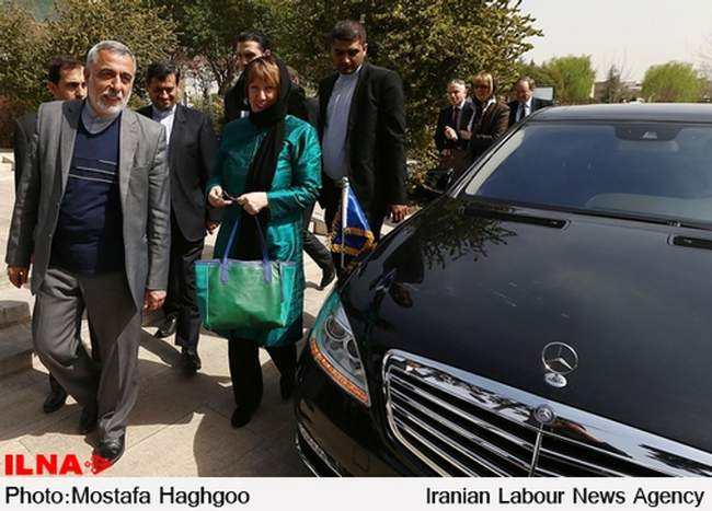 دیدار کاترین اشتون و علی لاریجانی