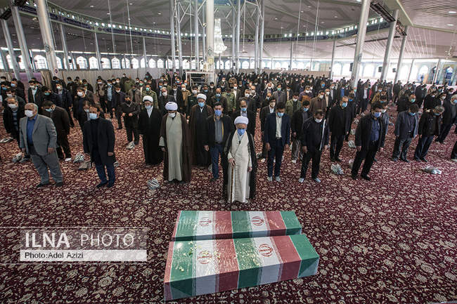 تشییع پیکر مطهر ۵ شهید گمنام در استان مرکزی