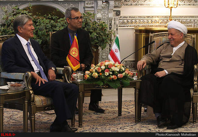 دیدار آیت الله هاشمی رفسنجانی با رئیس جمهور قرقیزستان
