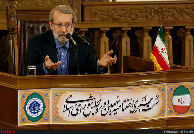 نشست خبری رئیس مجلس شورای اسلامی 