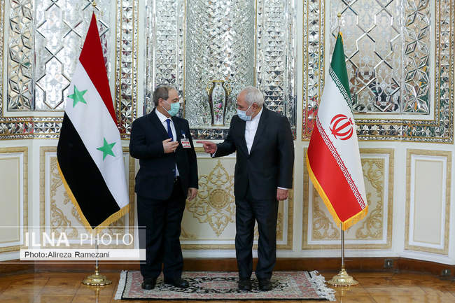 دیدار وزیر خارجه سوریه با محمد جواد ظریف