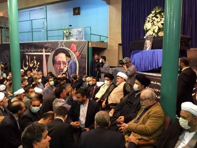 مراسم وداع با پیکر حجت‌الاسلام دعایی در حسینیه جماران برگزار شد