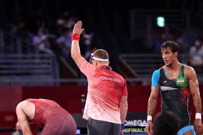 گزارش تصویری از دیدار محمد علی گرایی در نیمه نهایی المپیک 