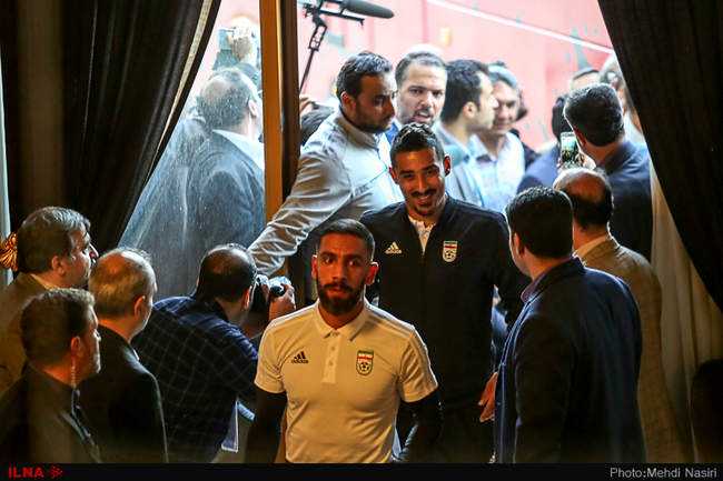 مراسم بدرقه تیم ملی فوتبال ایران به همراه رونمایی از سرود تیم ملی