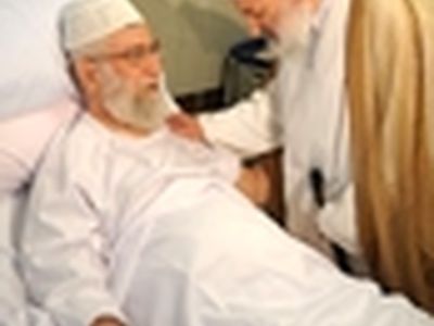 عیادت آیت‌الله خرازی از رهبر معظم انقلاب