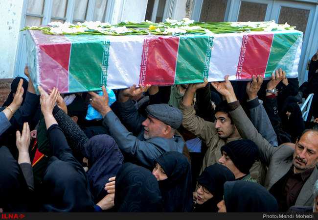 مراسم تشییح پیکر شهدای گمنام در ساری