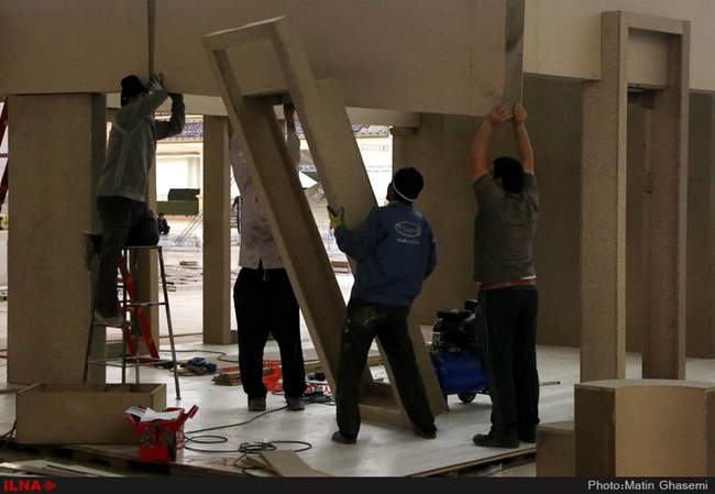 مصلی امام خمینی  برای بیست و یکمین نمایشگاه مطبوعات آماده می‌شود.