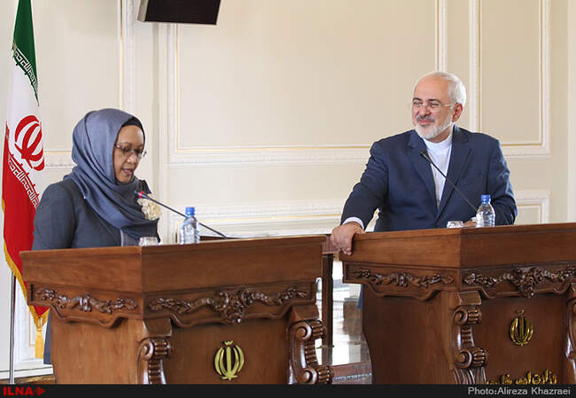 دیدار محمدجواد ظریف با رتنو مرسودی وزیر امور خارجه اندونزی