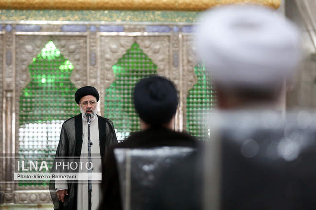 تجدید میثاق حجت الاسلام و المسلمین سید ابراهیم رئیسی و مسئولان عالی 