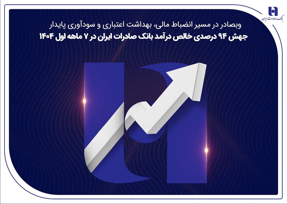 جهش ۸۲ درصدی خالص درآمد بانک صادرات ایران در ۷ ماهه اول ۱۴۰۴