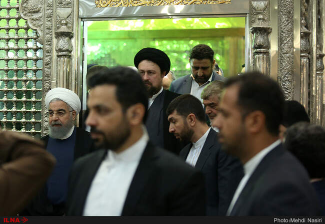تصاویر مراسم تجدید میثاق رئیس‌جمهور و اعضای دولت با آرمان‌های امام راحل