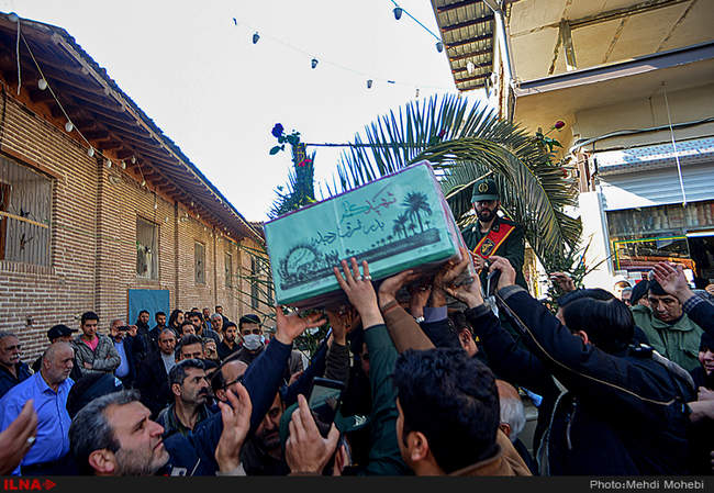 مراسم تشییح پیکر شهدای گمنام در ساری